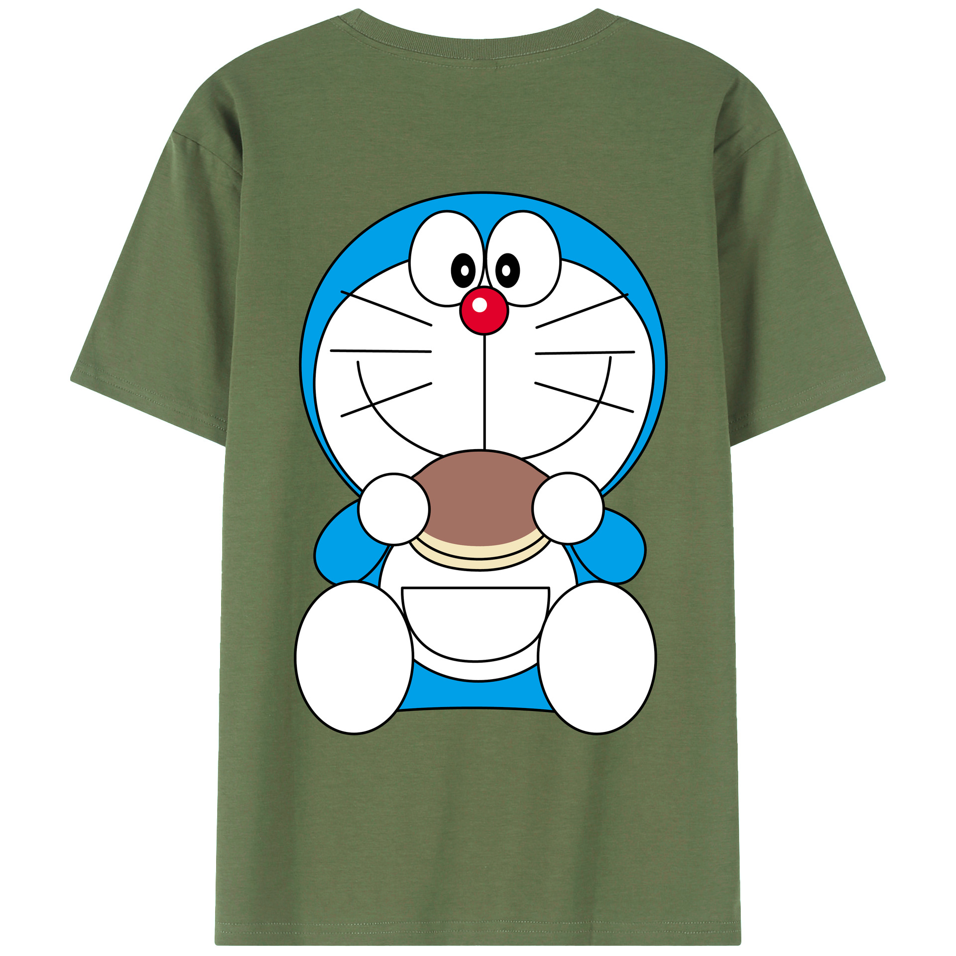 （画像用） ドラえもん Doraemon 綿100％ メンズ半袖Tシャツ（バックプリント） 通気性